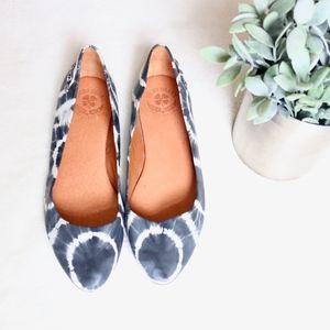Lucky Aimee Ballet Flat Navy White Tie-Dye